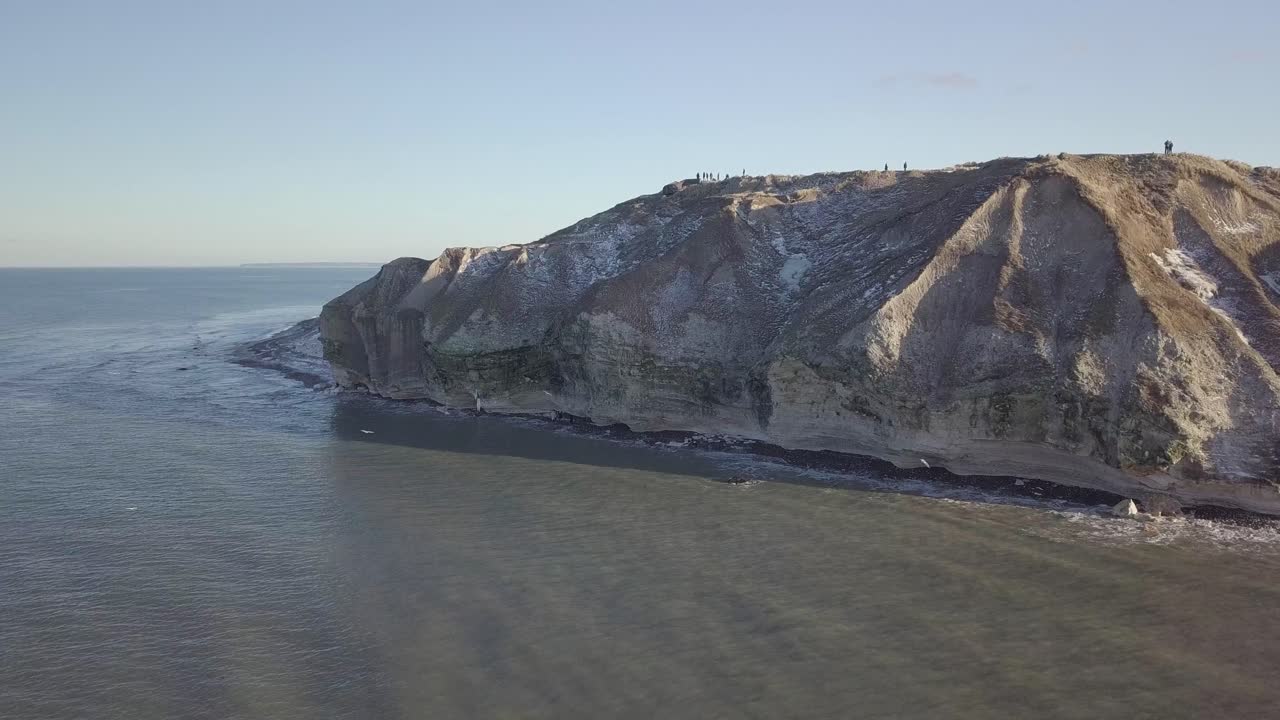 Aerial Drone View of Buljberg in North Jutland, Denmark (Flying left)