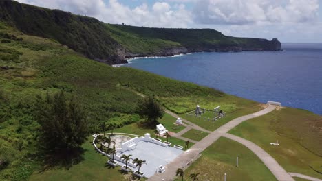 tourist spot of tinian drone shot