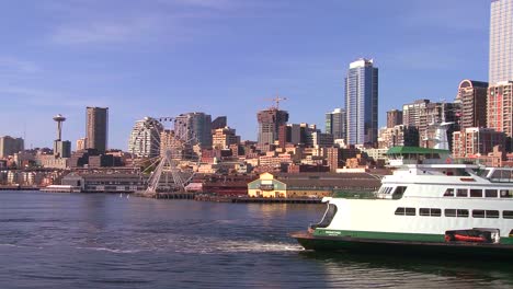 the city of seattle as seen from the ferry approaching 3