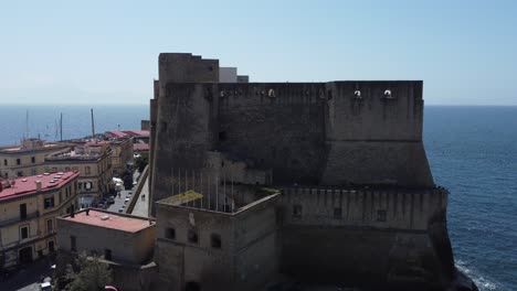 from the base to the top of the beautiful castel dell' ovo located in the heart of naples, italy