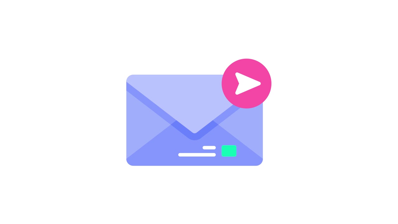 Icona animata di invio email