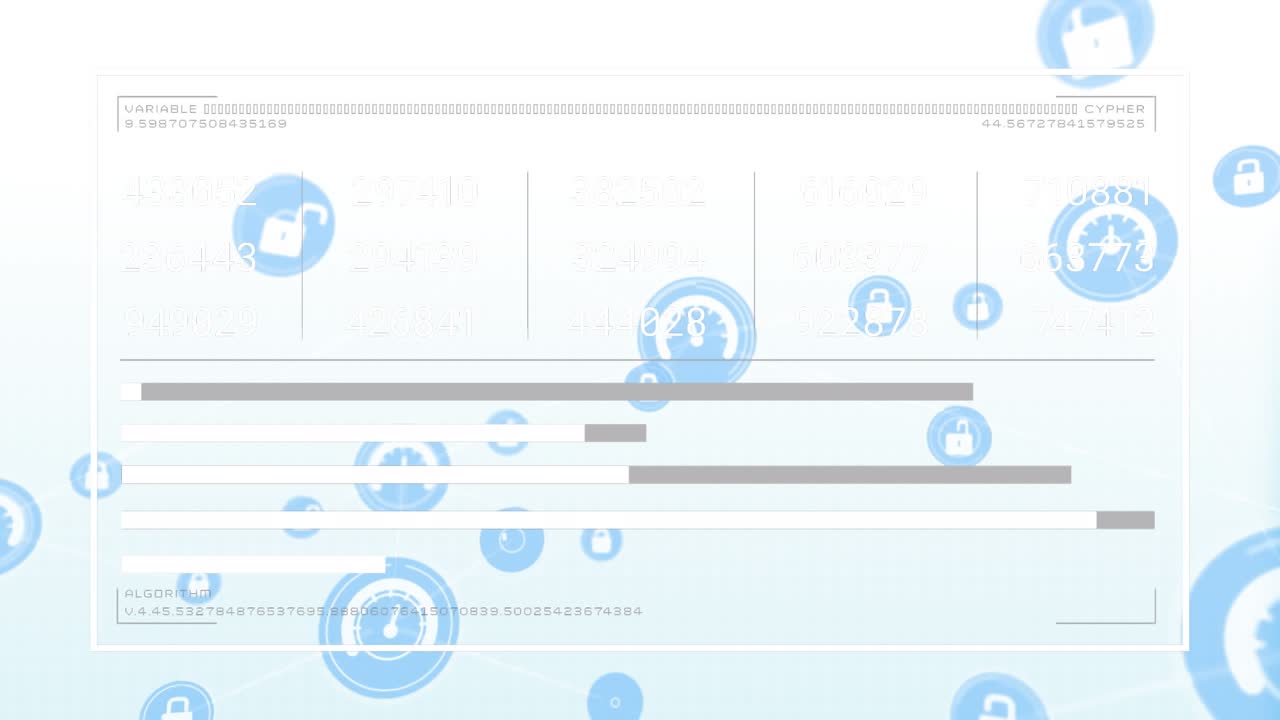 Animation af netværk af forbindelser med ikoner og databehandling.