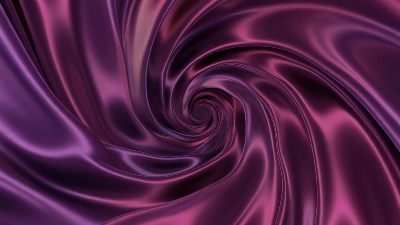 Tessuto di Seta Viola Astratto che Vortica in un Movimento a Spirale