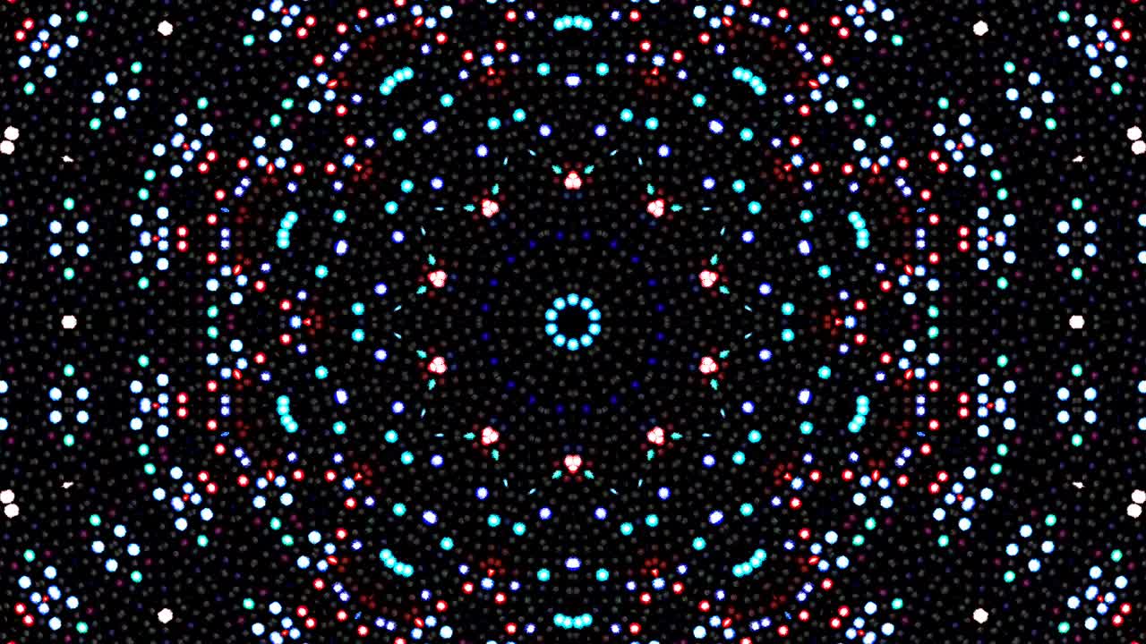 Beautiful abstract kaleidoscope that shines, a radiant light that regulates the subtle movements