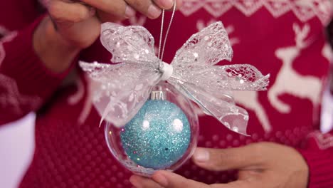 transparent christmas ball. ornaments and decorations