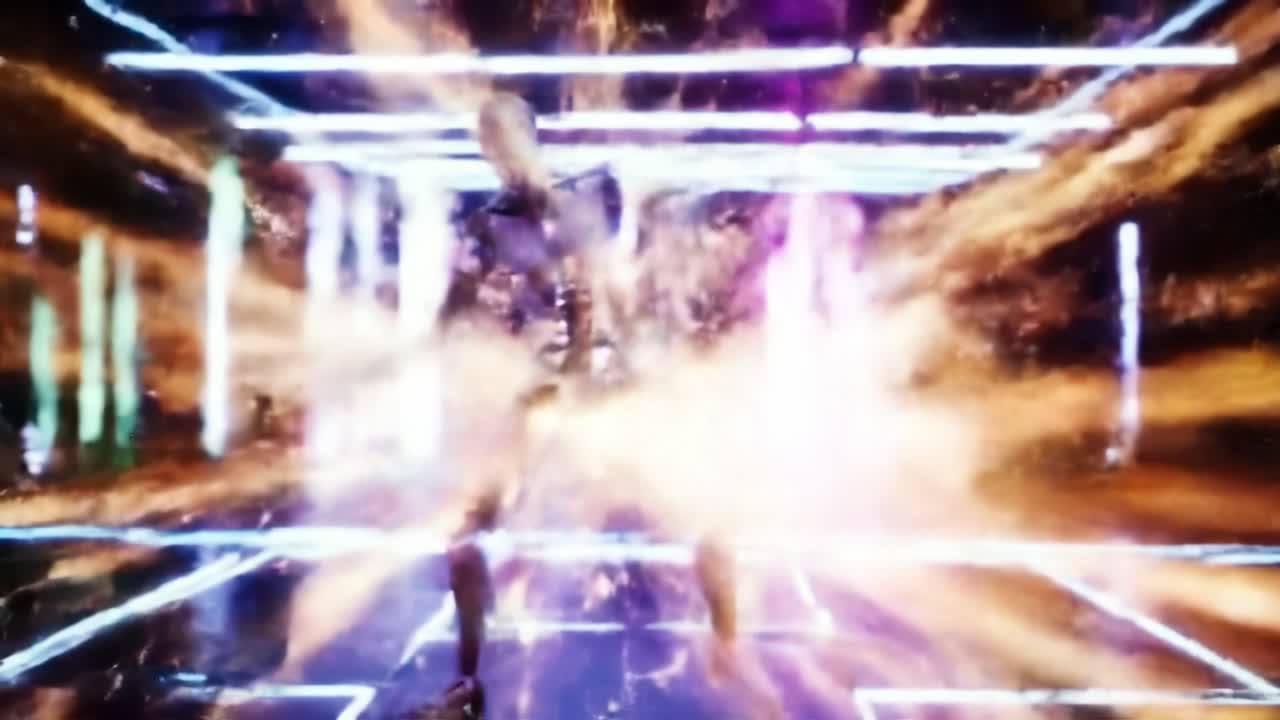 A Dynamic and Futuristic Exploration of Dance, Energy, and Movement Showcasing a Robotic Character in a Neon-Illuminated Digital Environment