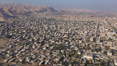 vista aérea de la ciudad de jericó en el territorio palestino panorama
