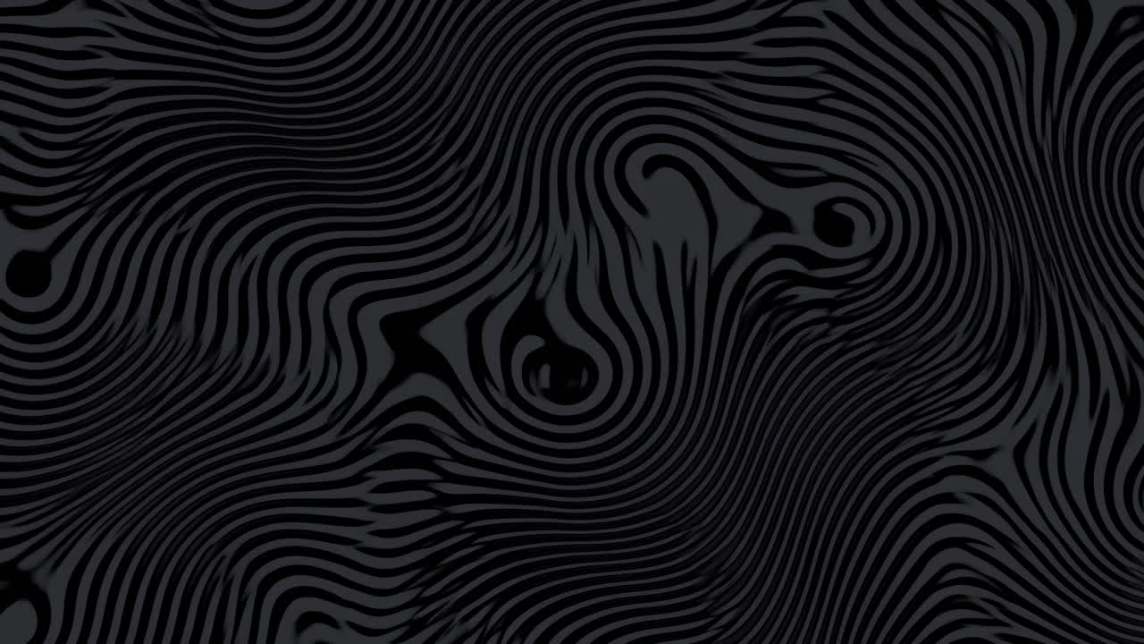 Abstract Dark Grey Wavy Lines Flowing Seamless Loop Background