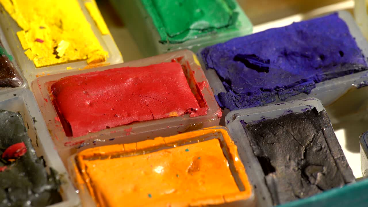 오래된 수채화 페인트