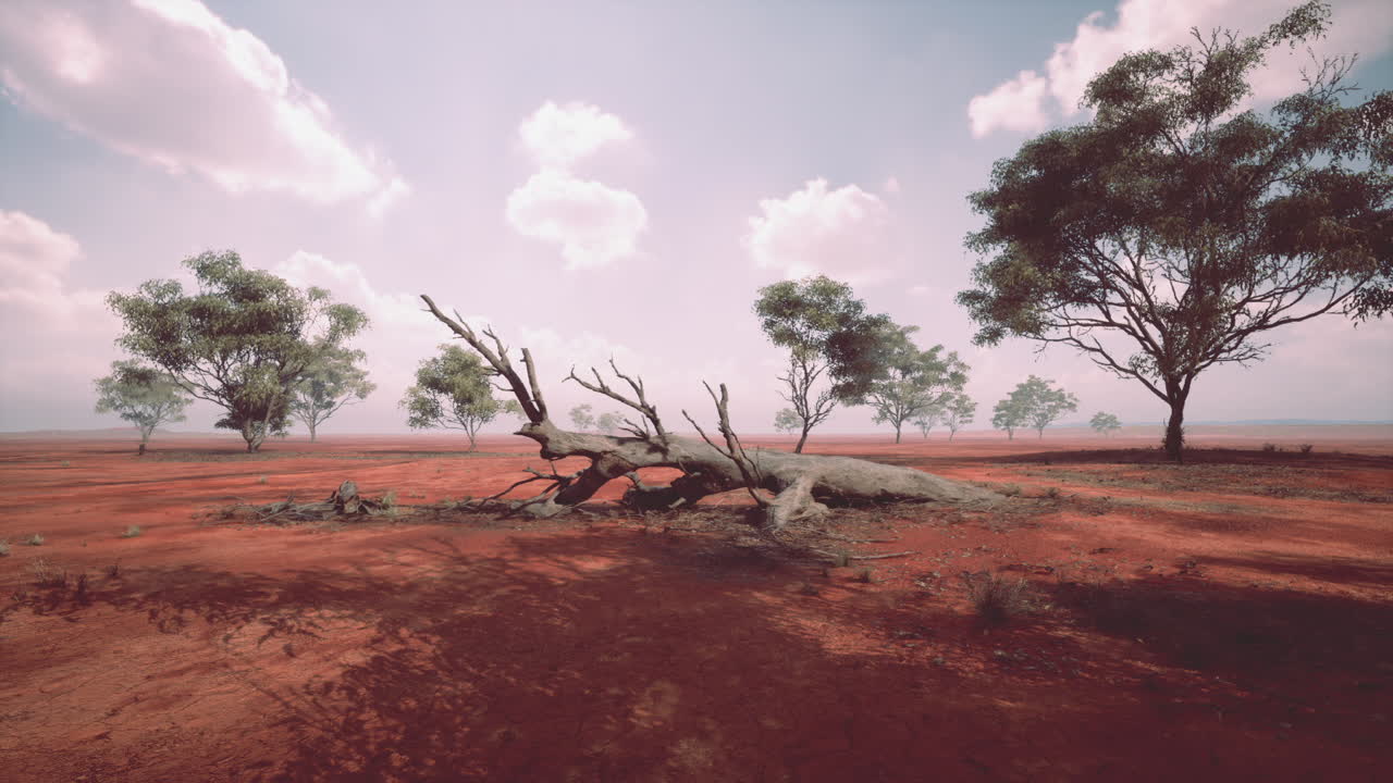 árbol muerto en un paisaje desértico