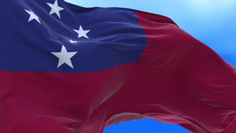el bucle sin costuras de la bandera de samoa.