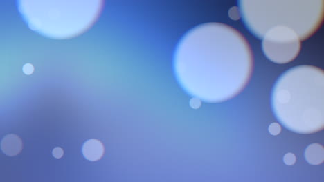 blurred bubbles of various sizes and colors floating in the air against a dark blue background