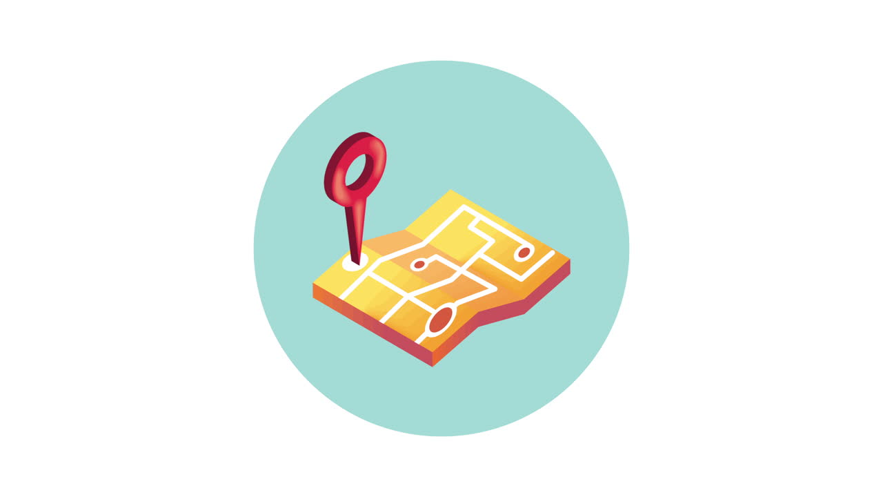 карта с указателем местоположения