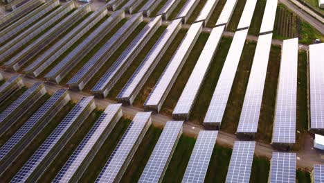 a large array of solar-powered greenhouse farm in sardinia