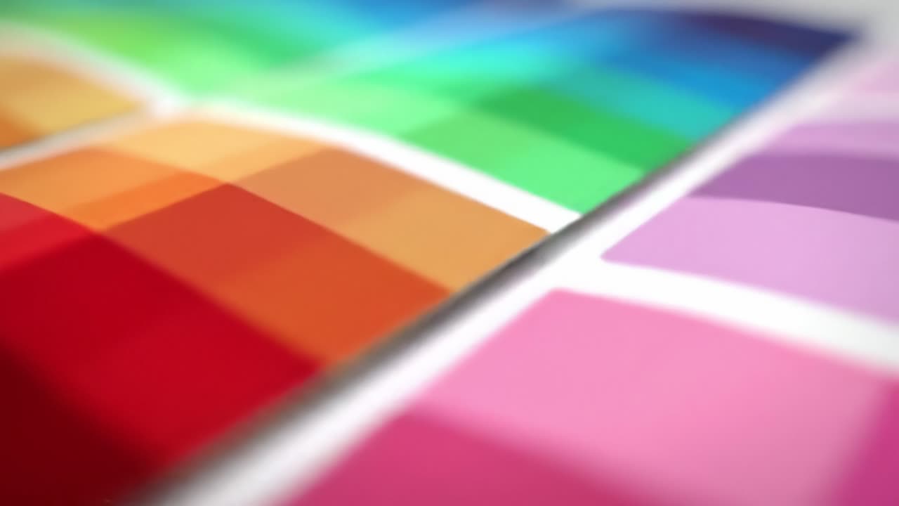 A Vibrant Spectrum of Color Gradients Showcasing an Artistic Transition from Warm Tones to Cool Tones, Perfect for Inspiration in Design and Creativity