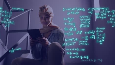 анимация научной обработки данных над двухрасовой студенткой