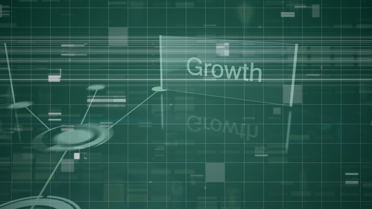 그리드 상의 데이터 처리와 함께 연결 네트워크의 애니메이션