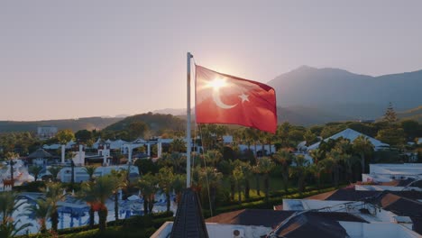 turkish resort at sunset