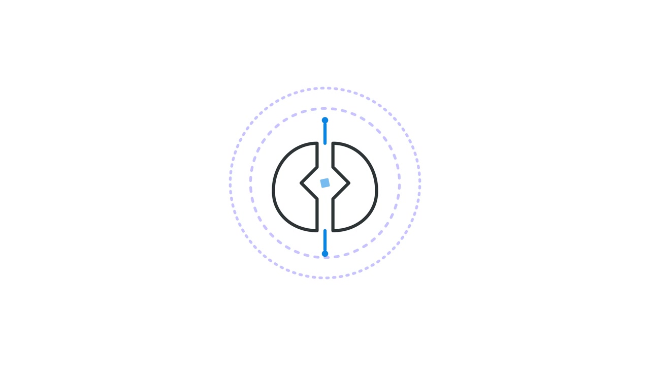 Animación Gráfica Minimalista de Revelación de Logotipo Circular