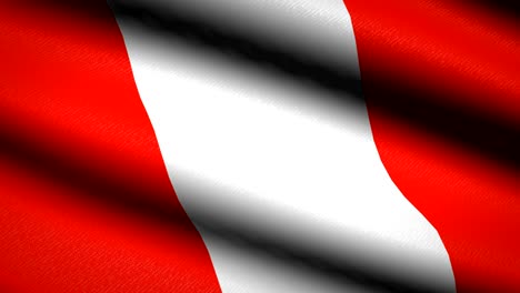 la bandera de perú ondeando el fondo textil con textura. animación de bucle sin costuras. pantalla completa. movimiento lento. video 4k