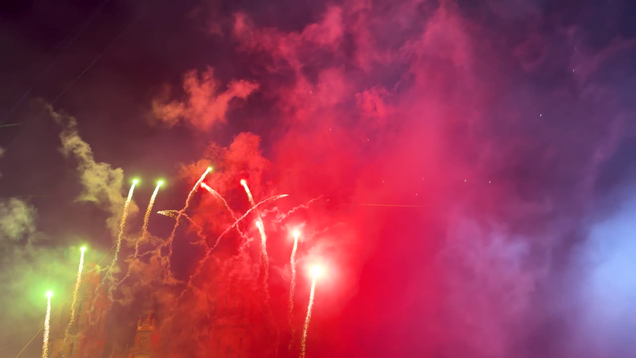 Colorful fireworks light up the night for Mexico's independence celebration