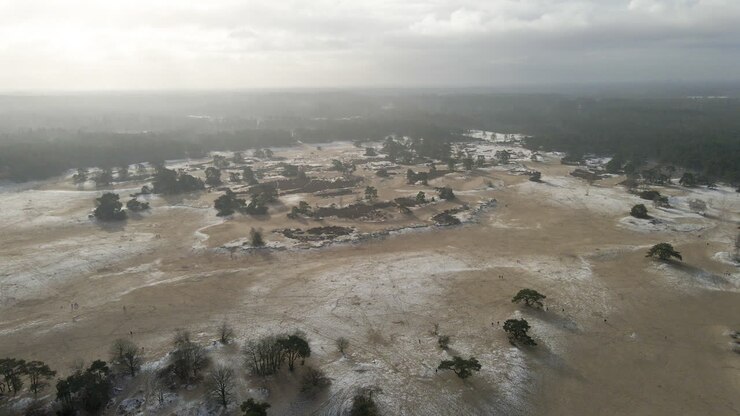 Scivolata sulle dune di sabbia in inverno