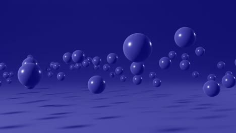 bolas violetas en un fondo violeta. gráfico de movimiento mínimo animación de bucle sin costuras