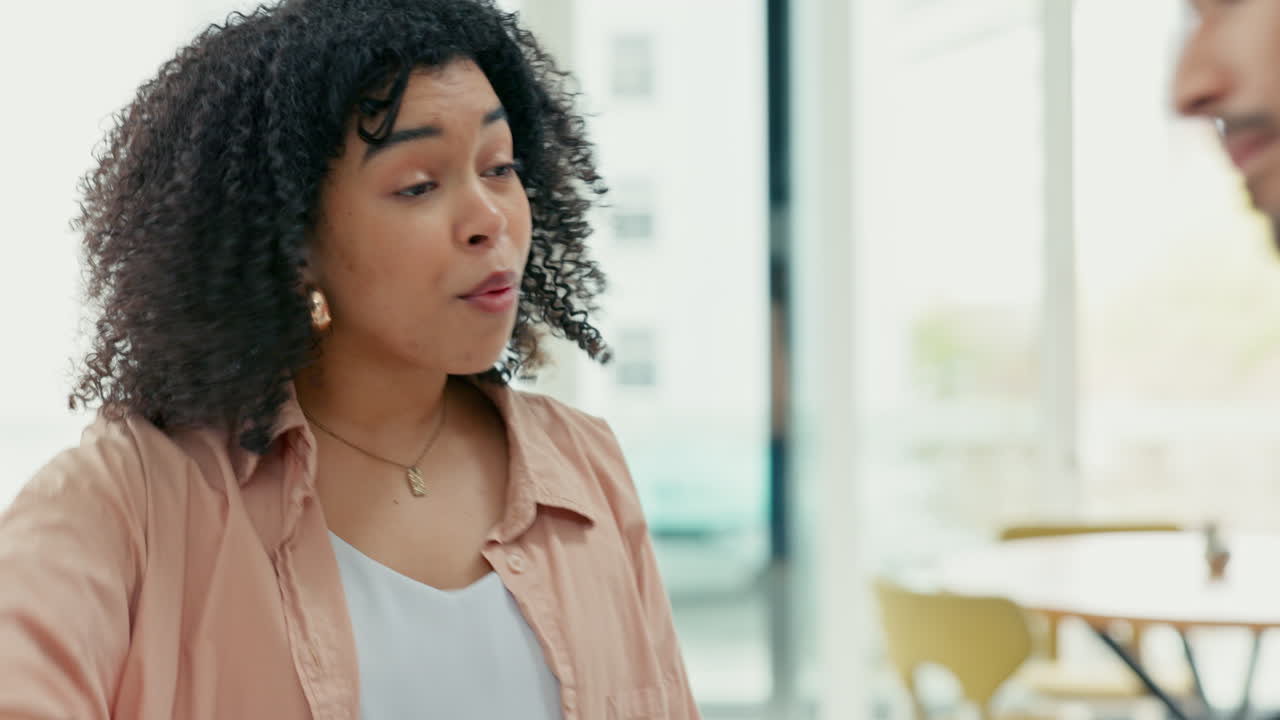 Couple fight, angry woman and leave shouting