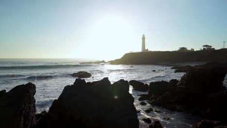 Pescadero-Pigeon-Point-Light-House-at-sunset,-California-17