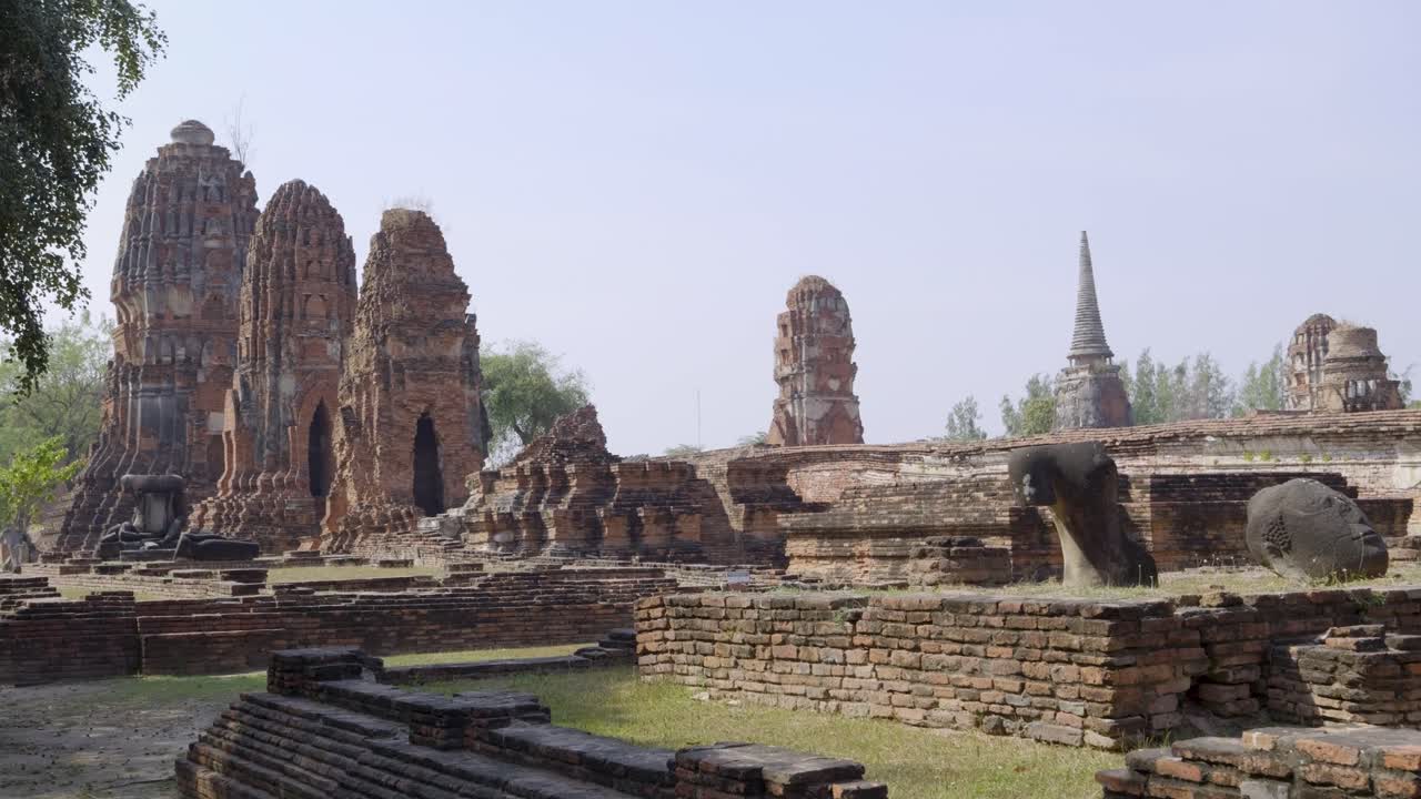 Beautiful Buddhist temple ruins in Ayutthaya, Thailand