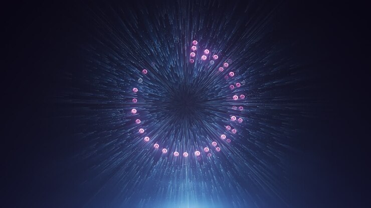 Abstract Glowing Explosion Design