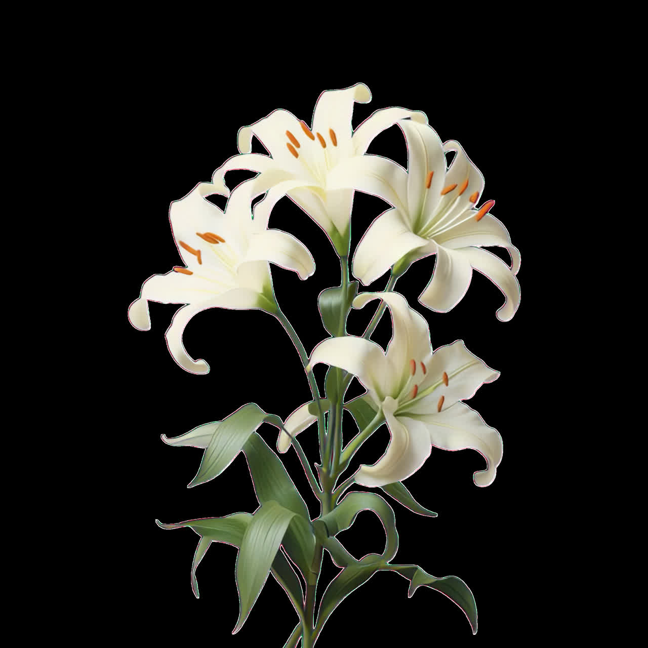 Elegant white lilies