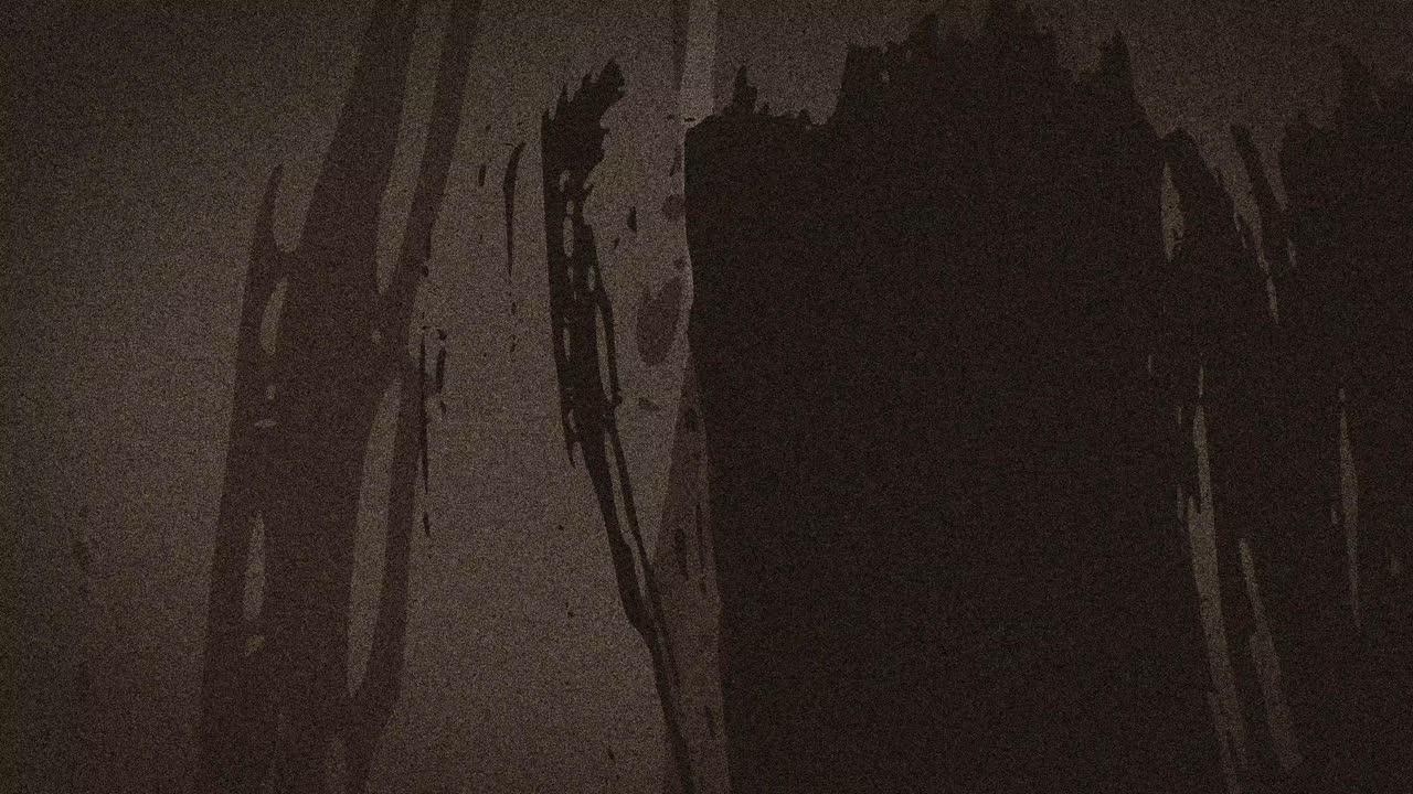 animación de manchas abstractas de color marrón oscuro que se mueven rápidamente sobre un fondo marrón claro