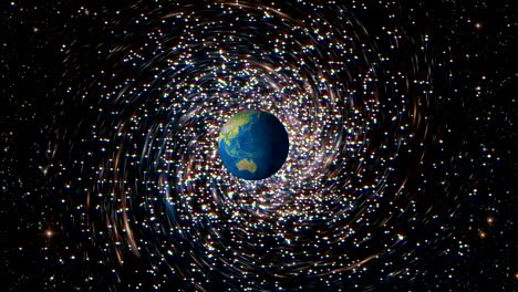 animation of earth rotating with a white background .map and star this image furnished and courtesy of nasa