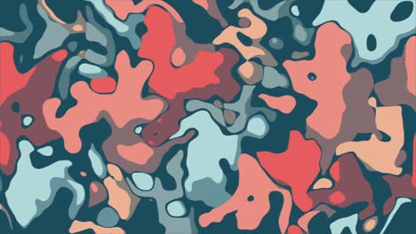 fluid liquid vibrant footage. moving 4k animation of coral blue beige colors with smooth movement in the frame with copy space. abstract background concept