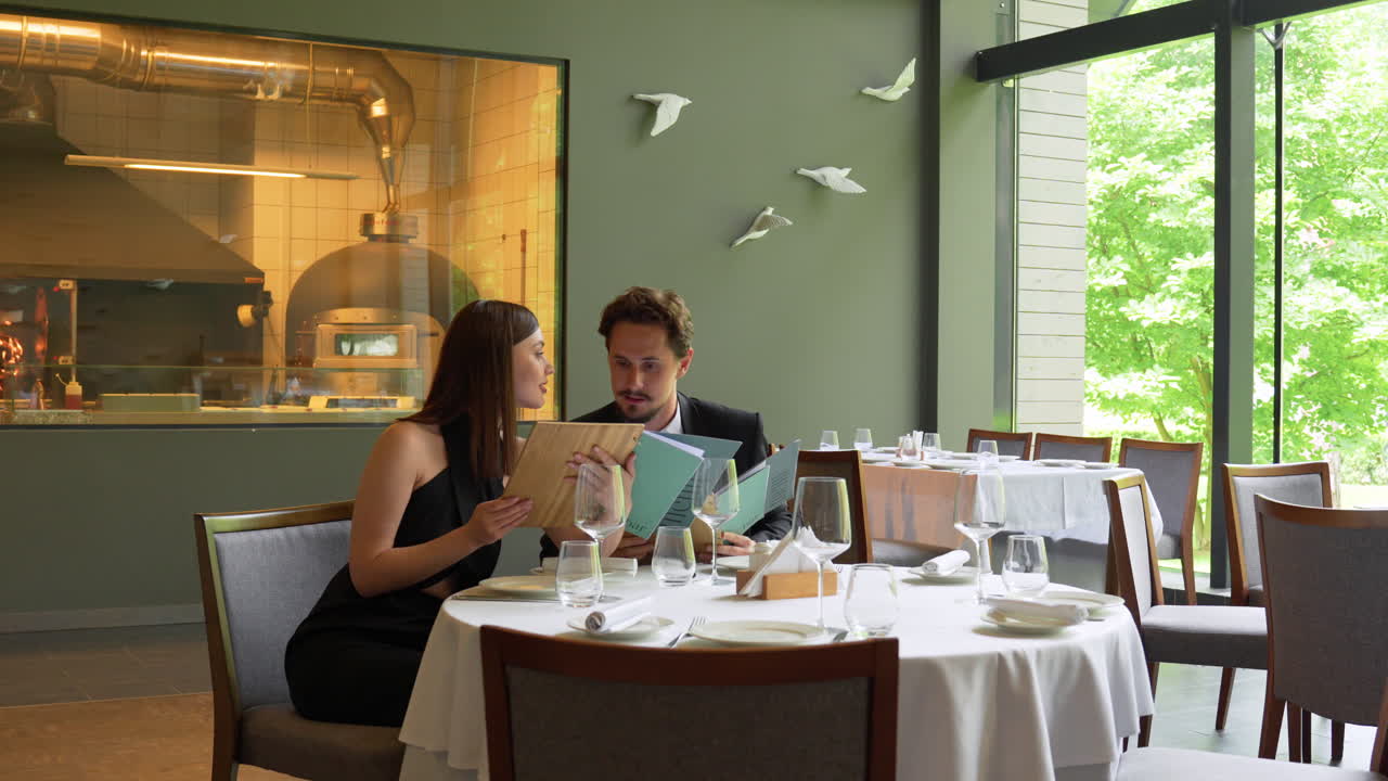 Young couple in a romantic date