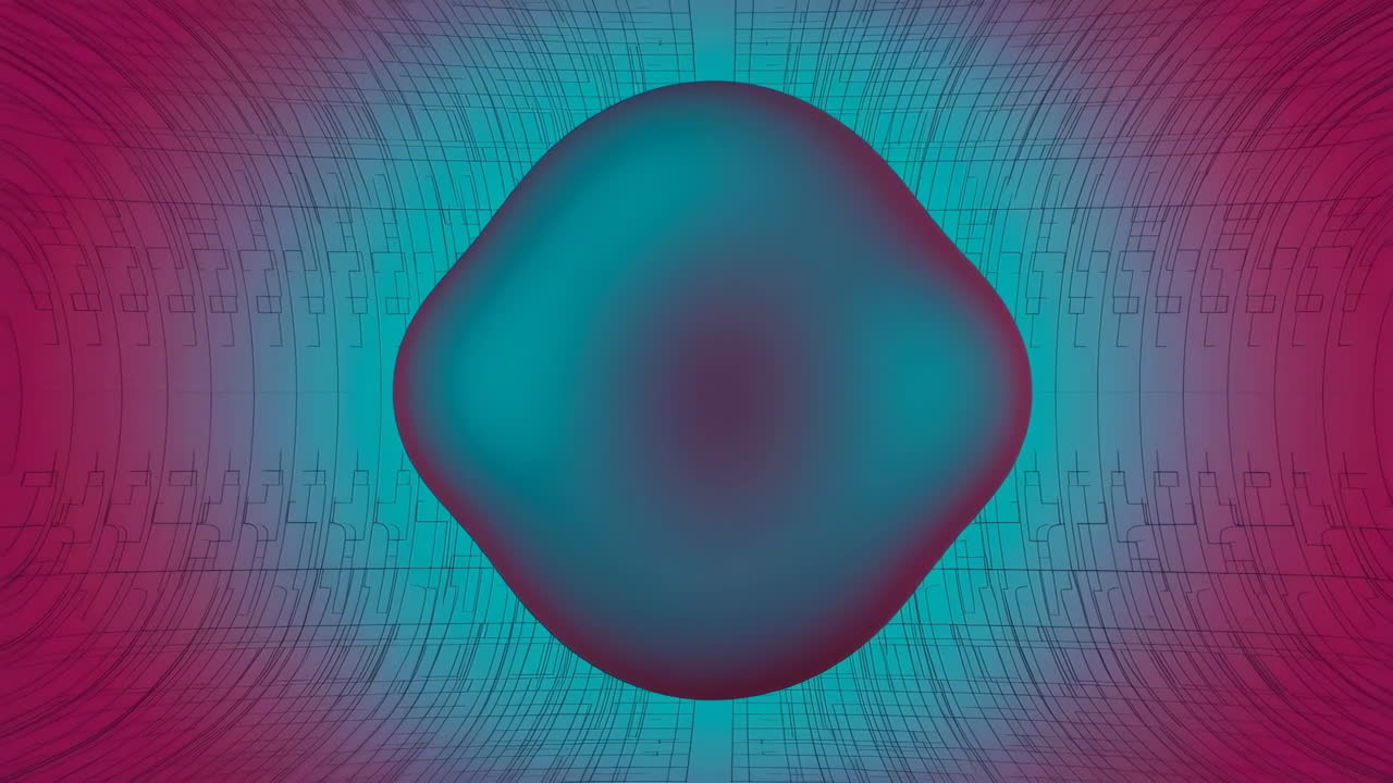 Abstract Gradient Blob with Futuristic Geometric Background