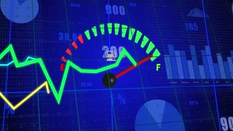 Animación-Del-Procesamiento-De-Datos-Sobre-El-Panel-Del-Automóvil