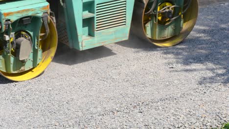 road roller on repairing of the road