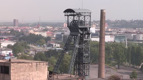 old winding tower in ostrava vitkovice, czechia