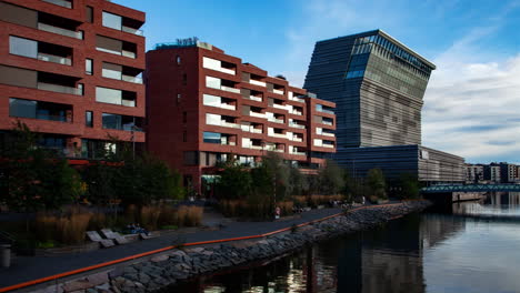 oslo modern city panorama water channel