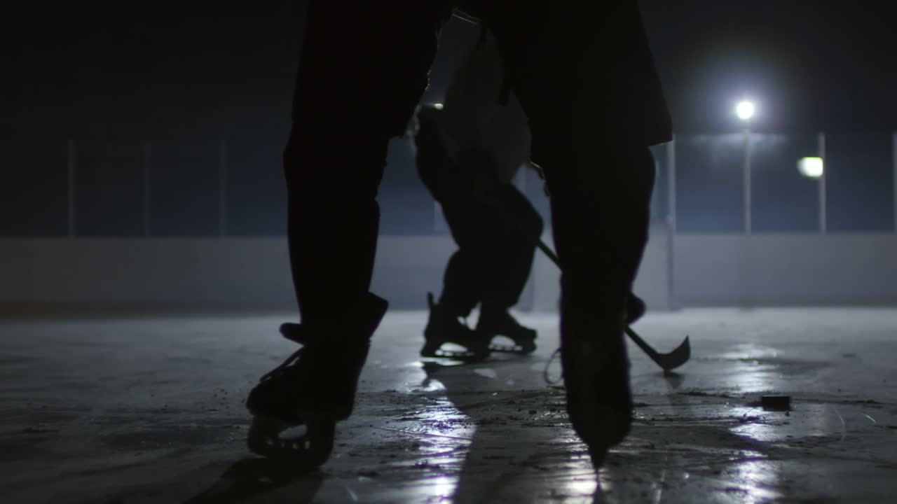 Men Playing Ice Hockey | Free Stock Video Footage