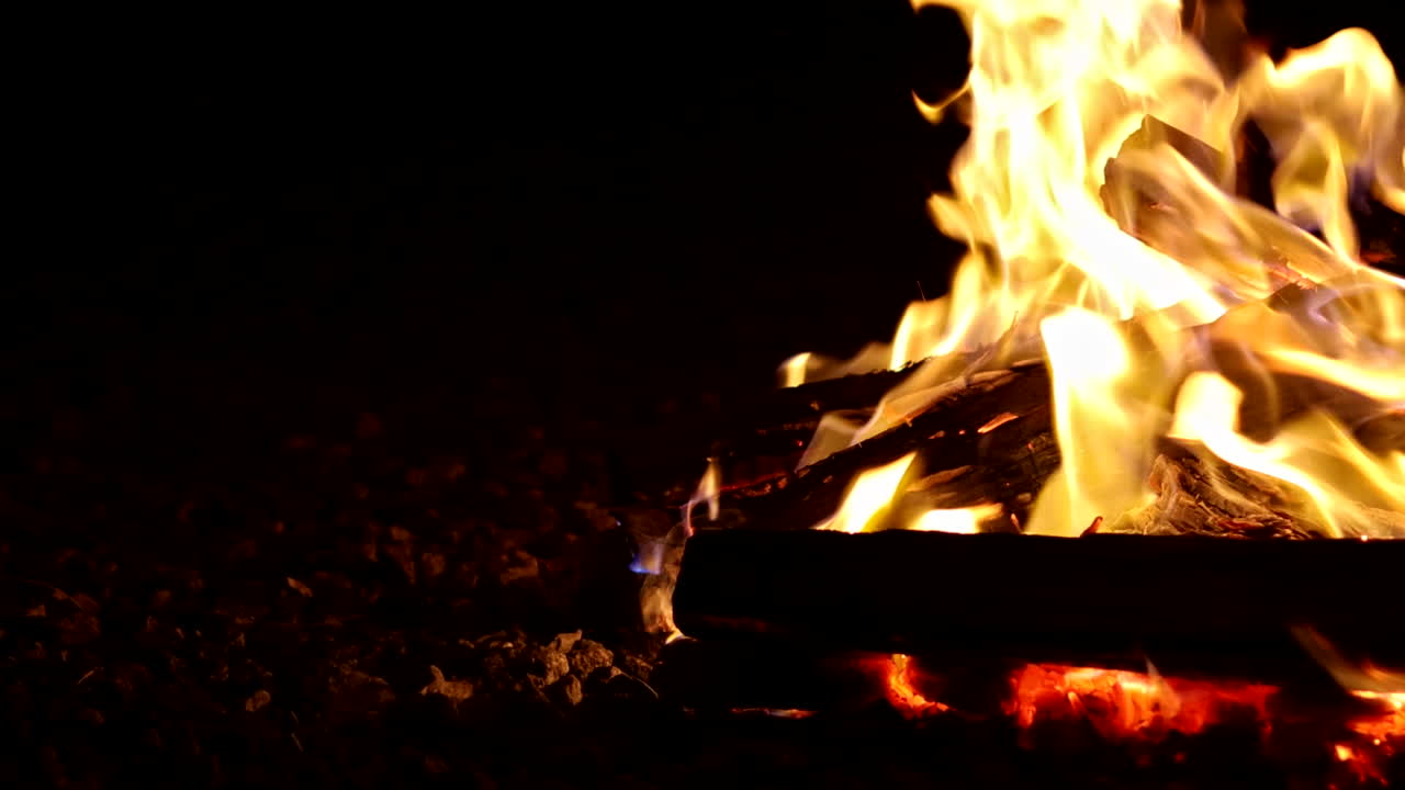 fogata en la noche