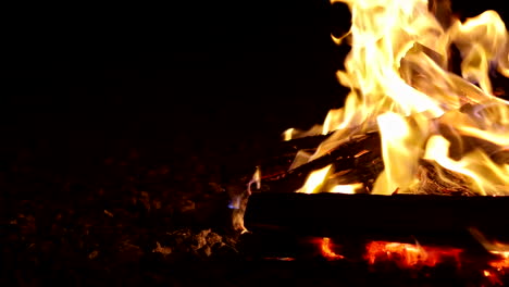 fogata en la noche