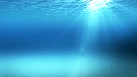 blue gentle waves, slow motion looped ocean surface seen from underwater (4k, seamless loop) rays of sunlight shining through great for backgrounds