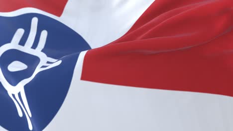 wichita city flag, united states of america, slow - loop