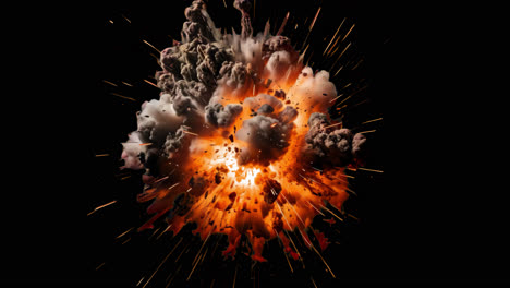 dynamic fiery explosion art animated overlay, transparent 4k video, alpha channel, prores 4444
