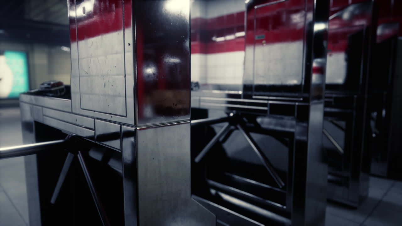 vieja estación de tren de metro vacía