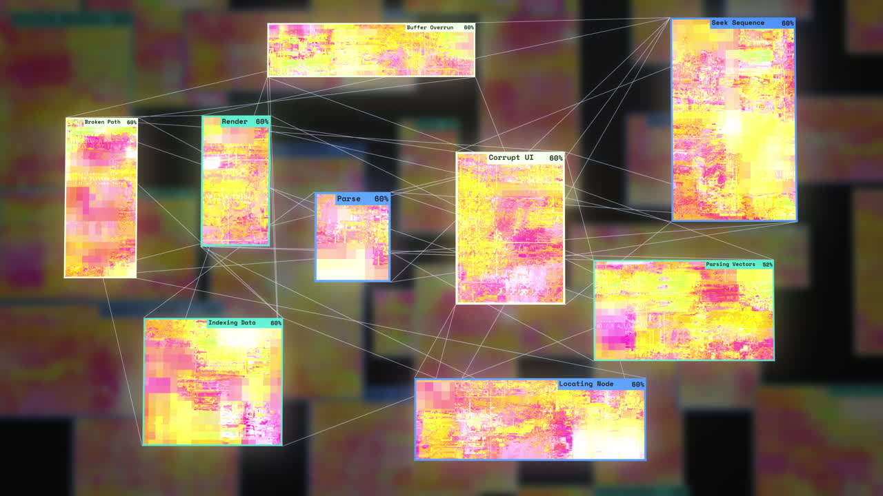 Abstract Glitch Data Network