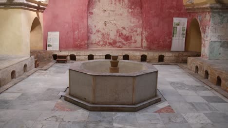 historic colorful interior of turkish bath in tripoli, northern lebanon